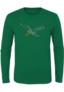 Philadelphia Eagles Youth Kelly Green Primary Logo Long Sleeve T-Shirt