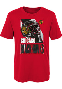 Chicago Blackhawks Boys Red Bucket Head Short Sleeve T-Shirt