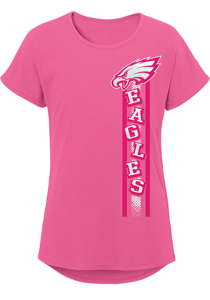 Women's New Era Midnight Green Philadelphia Eagles Tie Front Scoop Neck  T-Shirt