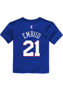 Joel Embiid Philadelphia 76ers Infant Flat NN Short Sleeve T-Shirt Blue