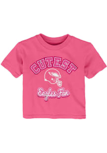 Philadelphia Eagles Infant Girls Cutest Fan Short Sleeve T-Shirt Pink