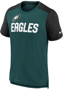 Nike Philadelphia Eagles Youth Midnight Green Colorblock Team Name Short Sleeve Fashion T-Shirt