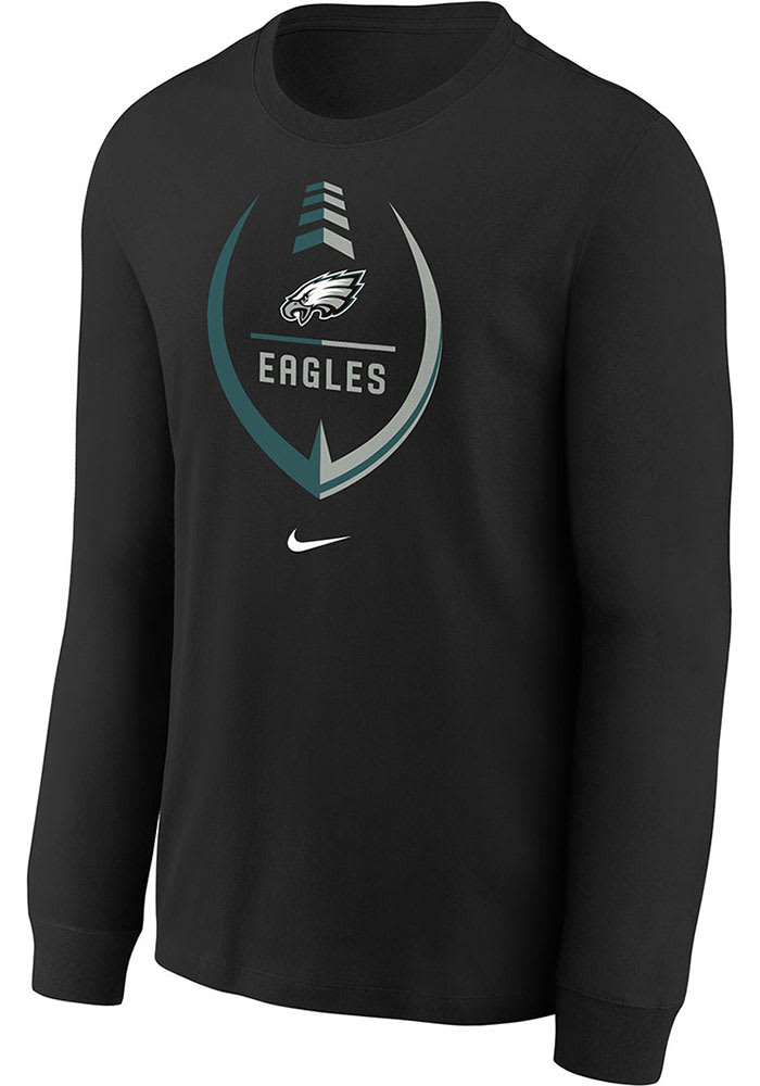 Nike Philadelphia Eagles Toddler Black Football Icon Long Sleeve T-Shirt