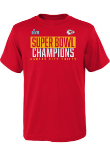 Kansas City Chiefs Youth Red 2022 Super Bowl Champ Foam Finger Short Sleeve T-Shirt