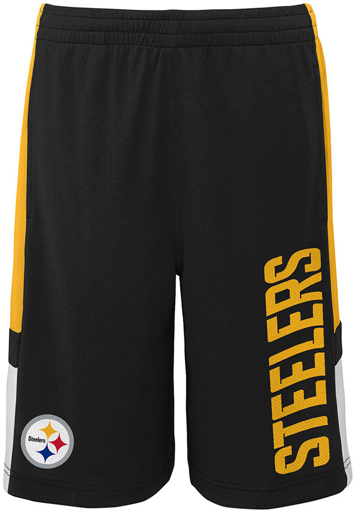 Pittsburgh Steelers Youth Black Lateral Shorts