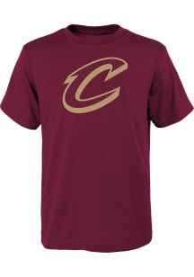 Cleveland Cavaliers Youth Maroon Primary Logo Short Sleeve T-Shirt