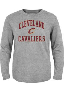 Cleveland Cavaliers Boys Grey #1 Design Long Sleeve T-Shirt