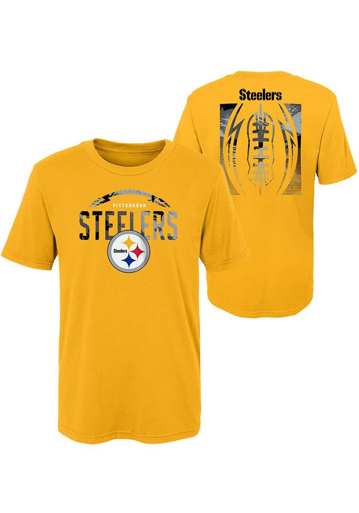 Youth Black Pittsburgh Steelers Pennant Tie-Dye T-Shirt