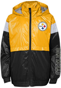 Pittsburgh Steelers Youth Black Goal Line Stance Light Weight Jacket