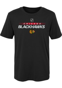 Chicago Blackhawks Boys Black Apro Prime Short Sleeve T-Shirt
