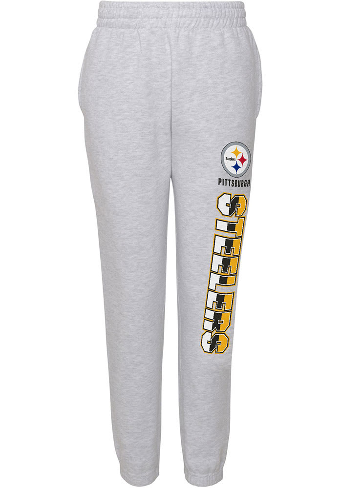 Pittsburgh Steelers Youth Grey Game Time Sweatpants