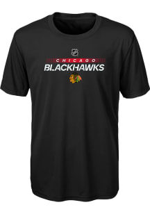 Chicago Blackhawks Youth Black Apro Prime Short Sleeve T-Shirt