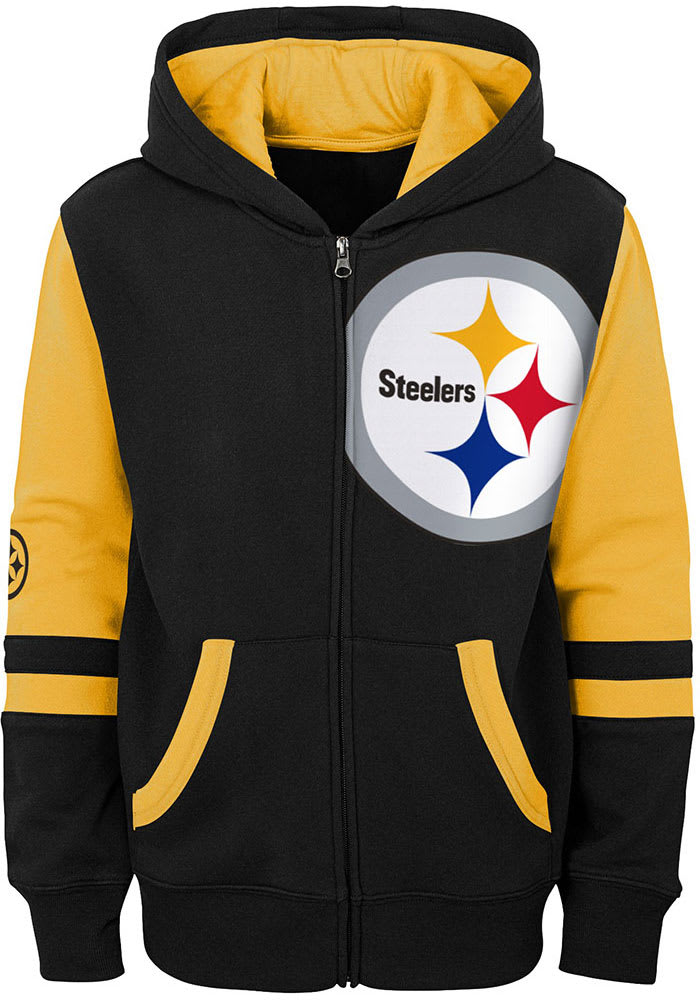 Pittsburgh Steelers Youth Black Stadium Long Sleeve Full Zip Jacket