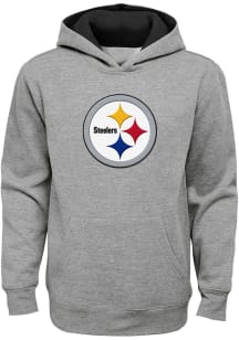 Pittsburgh Steelers Youth Grey Prime Long Sleeve Hoodie