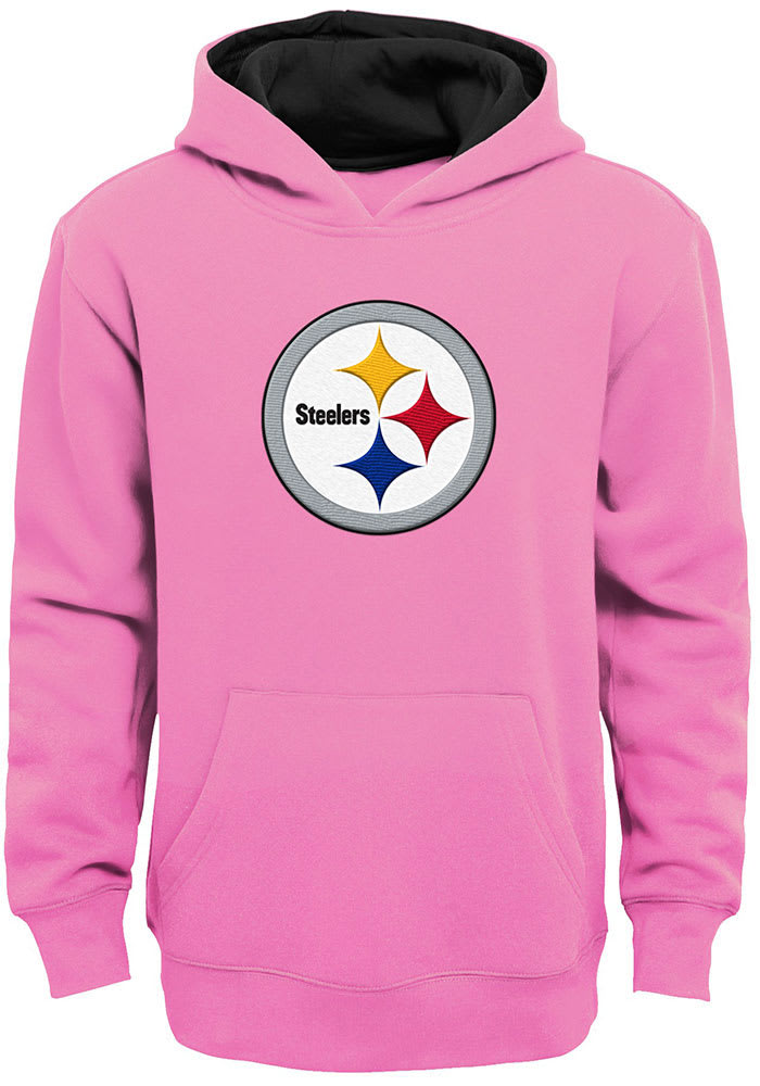 Pittsburgh Steelers Boys Pink Prime Long Sleeve Hooded Sweatshirt