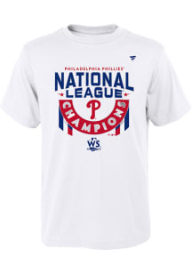 Philadelphia Phillies Youth White 2022 NLCS Champ LR Short Sleeve T-Shirt