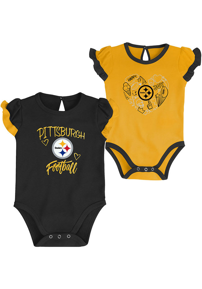 Pittsburgh Steelers Game On 3 Piece Creeper Set - Infant