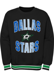 Dallas Stars Youth Black Classic Blueliner Long Sleeve Crew Sweatshirt