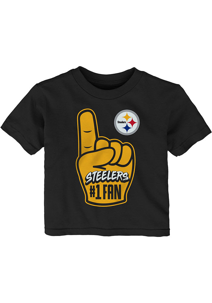 Pittsburgh Steelers Infant Hands Off Short Sleeve T-Shirt Black