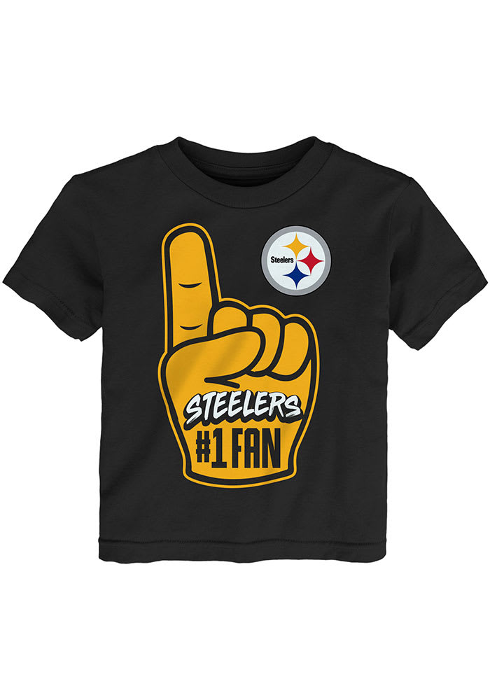 Pittsburgh Steelers Toddler Black Hands Off Short Sleeve T-Shirt