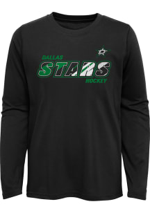 Dallas Stars Youth Black Rink Reimagined Long Sleeve T-Shirt