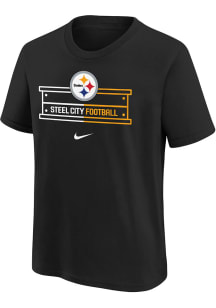 Nike Pittsburgh Steelers Youth Black Team Local Short Sleeve T-Shirt