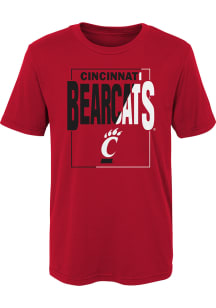 Cincinnati Bearcats Boys Red Coin Toss Short Sleeve T-Shirt