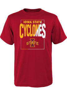 Iowa State Cyclones Boys Cardinal Coin Toss Short Sleeve T-Shirt