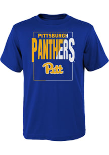 Pitt Panthers Youth Blue Coin Toss Short Sleeve T-Shirt