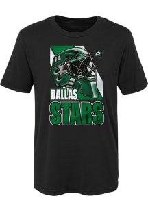 Dallas Stars Boys Black Bucket Head Short Sleeve T-Shirt