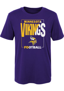 Minnesota Vikings Boys Purple Coin Toss Short Sleeve T-Shirt