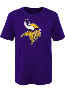 Minnesota Vikings Boys Purple Primary Logo Short Sleeve T-Shirt
