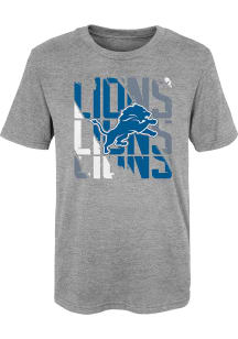Detroit Lions Boys Grey Savage Short Sleeve T-Shirt