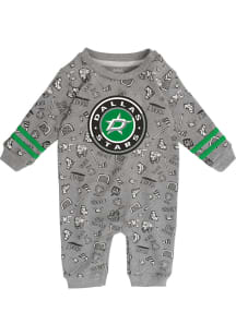 Dallas Stars Baby Grey Gifted Player Long Sleeve One Piece