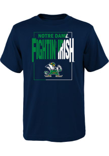 Notre Dame Fighting Irish Youth Navy Blue Coin Toss Short Sleeve T-Shirt