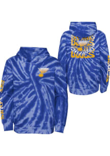 St Louis Blues Boys Blue Malibu Tie Dye Long Sleeve Hooded Sweatshirt