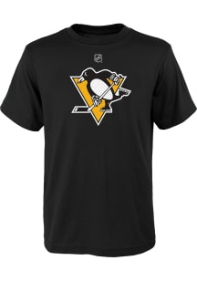 Pittsburgh Penguins Youth Black Primary Logo Short Sleeve T-Shirt