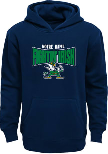 Notre Dame Fighting Irish Boys Navy Blue Draft Pick Long Sleeve Hooded Sweatshirt