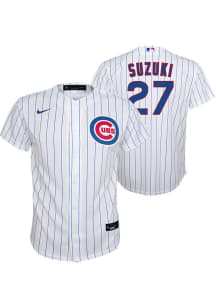 Seiya Suzuki  Chicago Cubs Boys White Home Replica Baseball Jersey