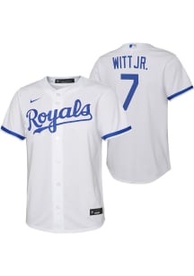 Bobby Witt Jr  Kansas City Royals Boys White Home Replica Baseball Jersey