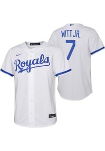 Bobby Witt Jr  Nike Kansas City Royals Youth White Home Replica Jersey