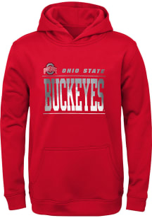 Ohio State Buckeyes Youth Red Play By Play Long Sleeve Hoodie