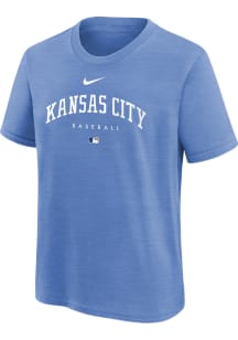 Nike Kansas City Royals Youth Light Blue Dri Fit Early Work Short Sleeve T-Shirt