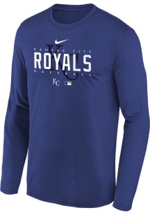 Nike Kansas City Royals Youth Blue Dri Fit Legend Team Issue Long Sleeve T-Shirt