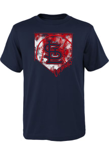 St Louis Cardinals Youth Navy Blue Home Field Short Sleeve T-Shirt