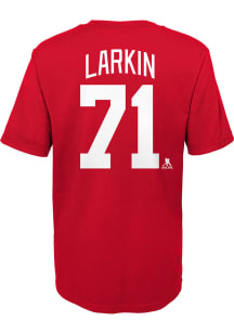 Dylan Larkin  Detroit Red Wings Boys Red Flat NN Short Sleeve T-Shirt