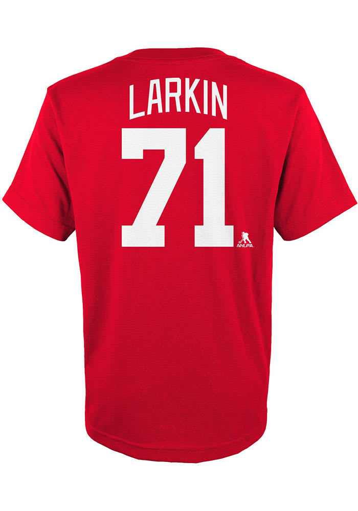 Dylan Larkin Detroit Red Wings Youth Red Flat NN Player Tee
