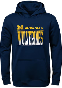 Michigan Wolverines Youth Navy Blue Play By Play Long Sleeve Hoodie