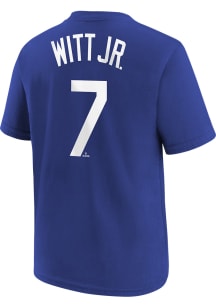 Bobby Witt Jr  Kansas City Royals Boys Blue Nike Home NN Short Sleeve T-Shirt