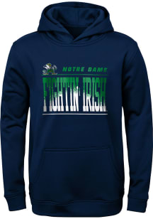 Notre Dame Fighting Irish Youth Navy Blue Play By Play Long Sleeve Hoodie